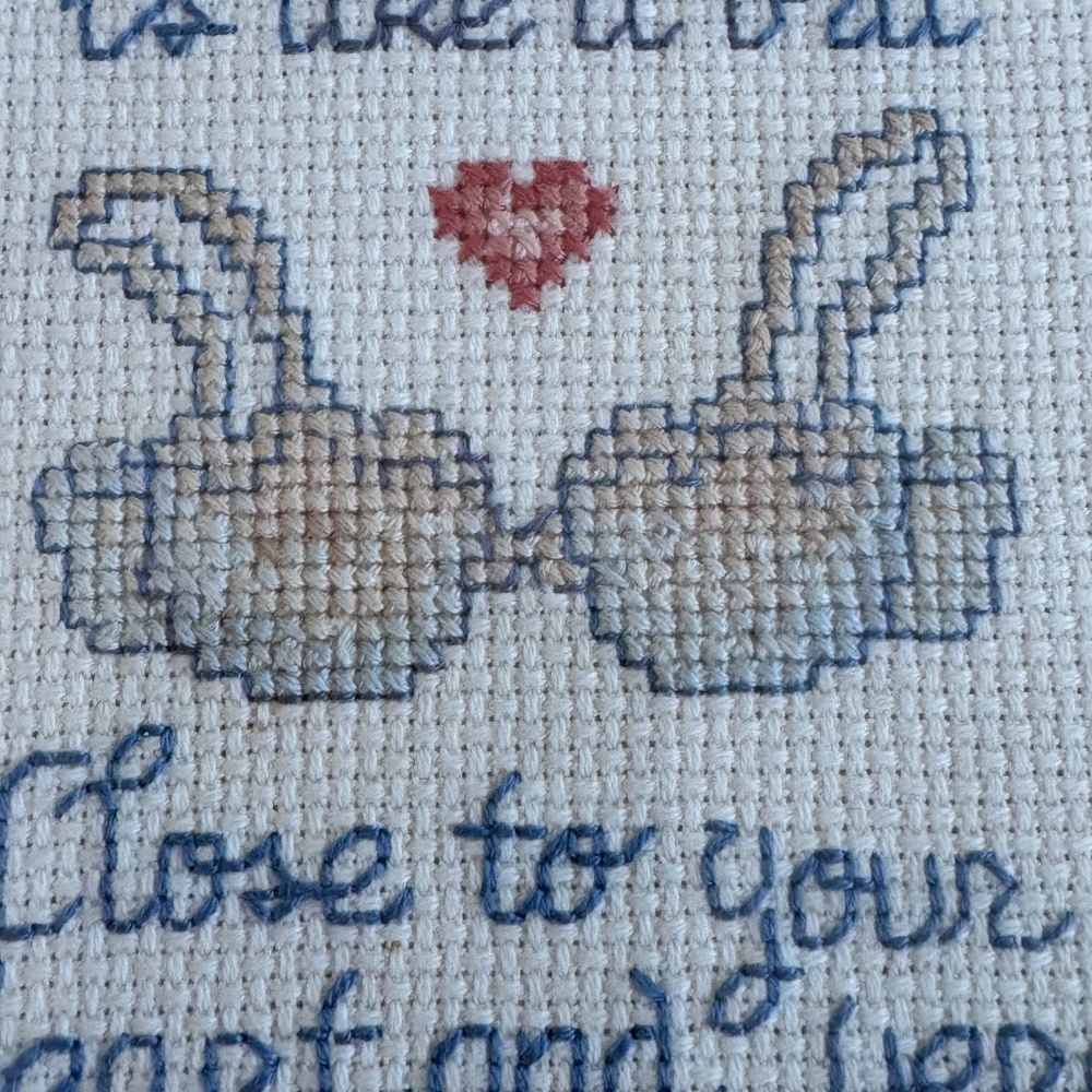 Framed Needlepoint Art Cottagecore Humour - A Good Friend Is Like a Bra - Picture 4 of 7